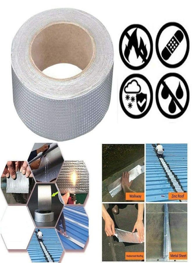 olpad Aluminum Foil Adhesive Tape Waterproof Duct Tape Super Repair Crack Thicken Butyl Waterproof Tape Home Renovation Tools (10CM x 5 Meter) - Image 4